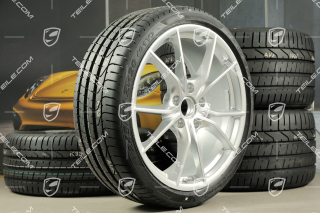 20-inch summer wheels set Carrera S IV, rims 8,5 J x 20 ET49 + 11,5 J x 20 ET56 + summer tyres 245/35 ZR20 + 305/30 ZR20, with TPMS