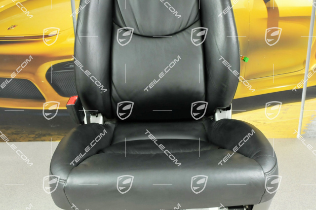 Seat, el adjustable, Lumbar, leather, Black, without airbag, L