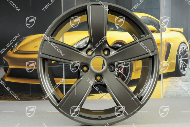 20" Felgensatz Carrera Sport, 11,5J x 20 ET76 + 8,5J x 20 ET49, Platinum-Seidenmatt