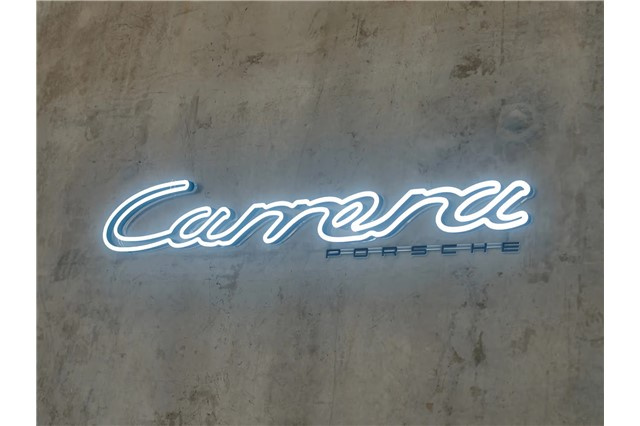 Carrera illuminated lettering, Limited to 911 units, 1400 mm x 210 mm x 41 mm