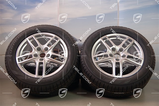 19-inch Cayenne Turbo winter wheel set, wheels 8,5 J x 19 ET59 + Pirelli tyres 265/50 R19, with TPMS sensors