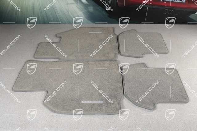 Floor mat set, Stone grey, UK-Version, 4 parts