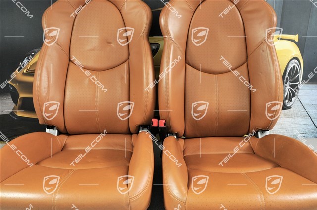 Sport seats, el. adjustable, leather, Natural Brown, set (L+R)