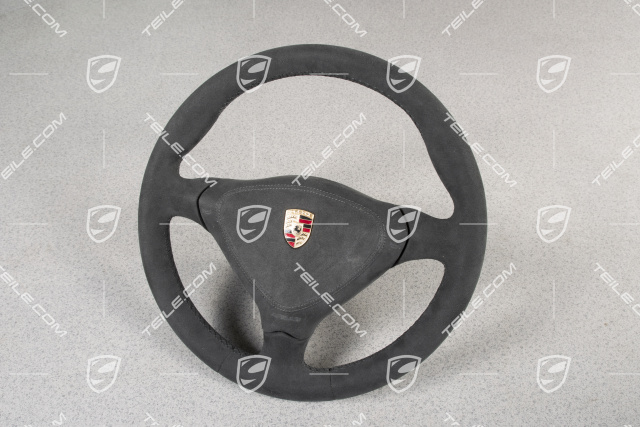 3-spoke steering wheel with airbag, Alcantara black