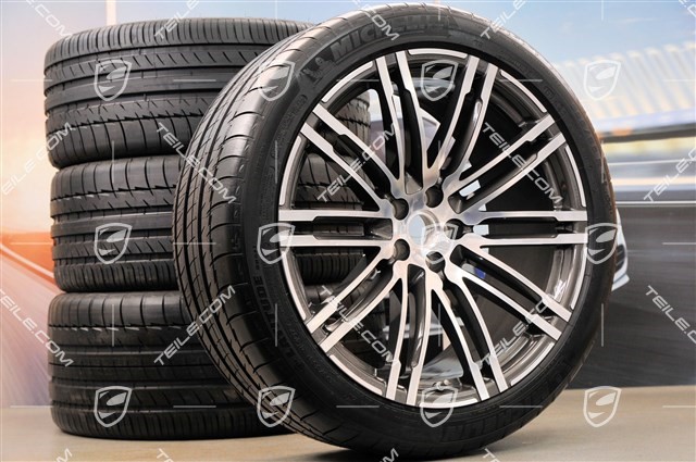21-inch Turbo III summer wheels set, rims 9J x 21 ET26 + 10J x 21 ET19, Michelin summer tyres 265/40 R 21 + 295/35 R 21, with TPMS