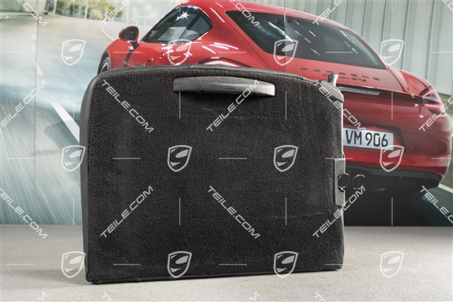 Back seat backrest, Draped leather, black, Coupe, R