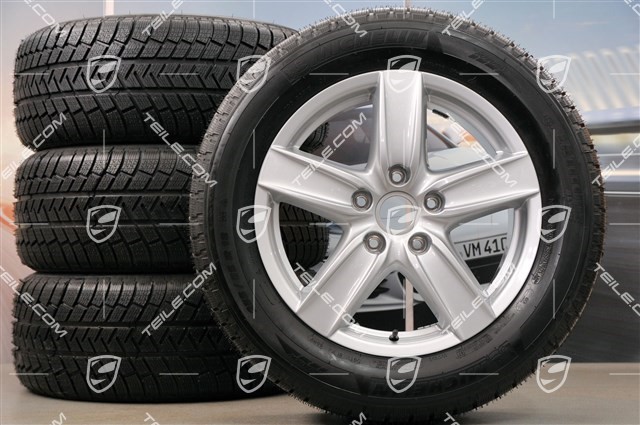 18-inch Cayenne S III winter wheel set, 4x wheels 8 J x 18 ET 53 + 4x winter tyres Michelin 255/55 R 18 109V XL M+S, without TPMS