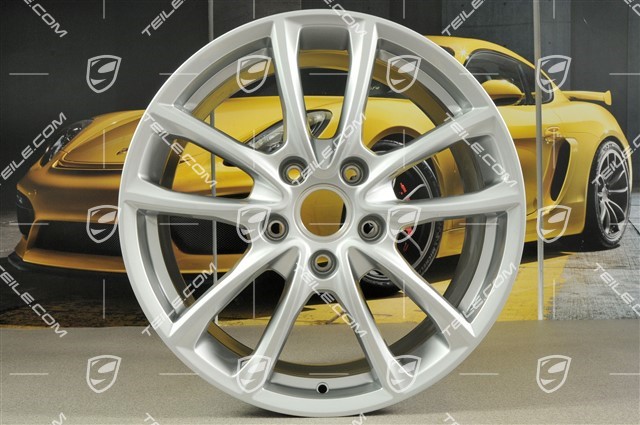 19-inch wheel rim Panamera S, 9J x 19 ET64, Brilliant Silver