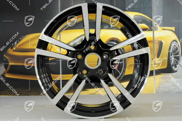 19-inch Turbo II wheel set, 8,5J x 19 ET56 + 11J x 19 ET51, for Turbo / Turbo S / GTS, black high gloss