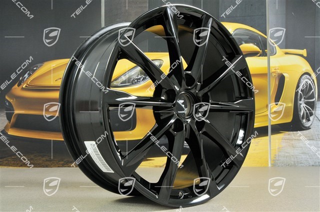 19-inch Boxster S wheel rim set, 8J x 19 ET57 + 10J x 19 ET45, in black high gloss