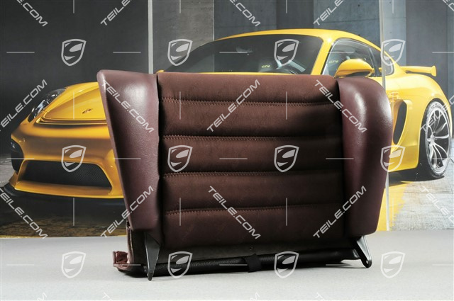 Back seat backrest, Leatherette Centre part Porsche lettering cloth, Burgundy, R Back seat backrest, Leatherette Centre part Porsche lettering cloth, Burgundy, R