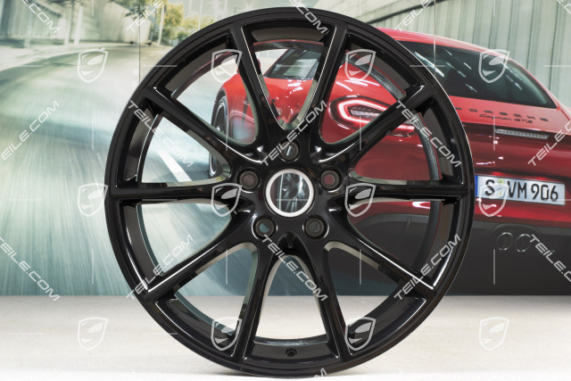 20-inch Cayenne Design wheel rim set, 10,5J x 20 ET64 + 9J x 20 ET50, black high gloss