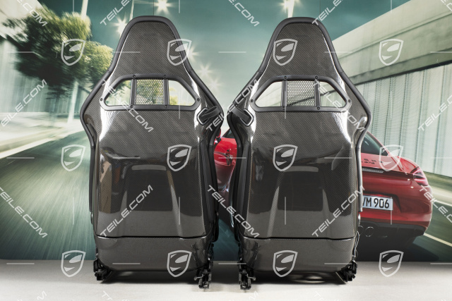 Bucket seats, collapsible, heating, leather/Alcantara, black, L+R