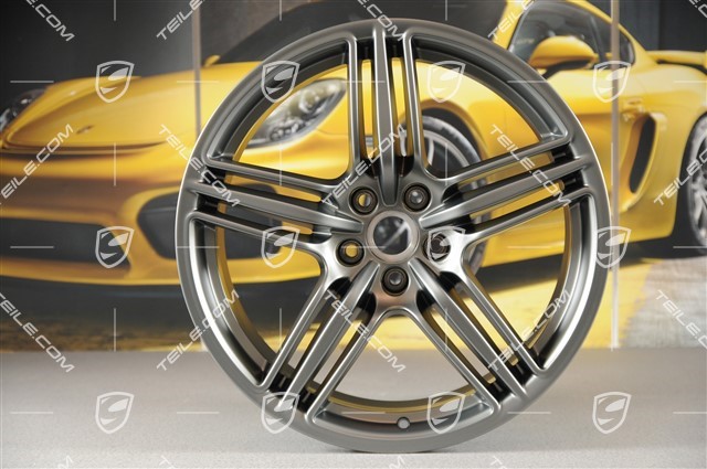 19-inch wheel rim Macan Design, 9J x 19 ET21, Platinum satin-matt
