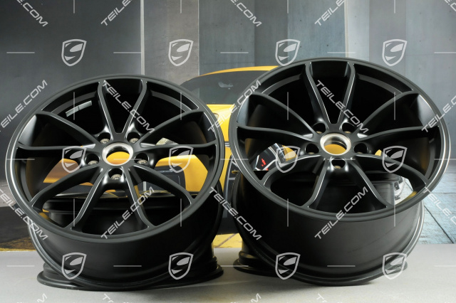 20" GT4 Felgensatz, 8,5J x 20 ET61 + 11J x 20 ET50, black mat