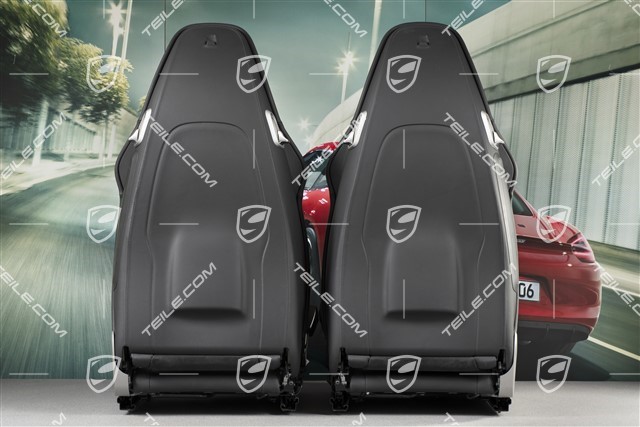 Sport Seats, el. adjustable, 18-way, heating, lumbar, leather, black, set, L+R