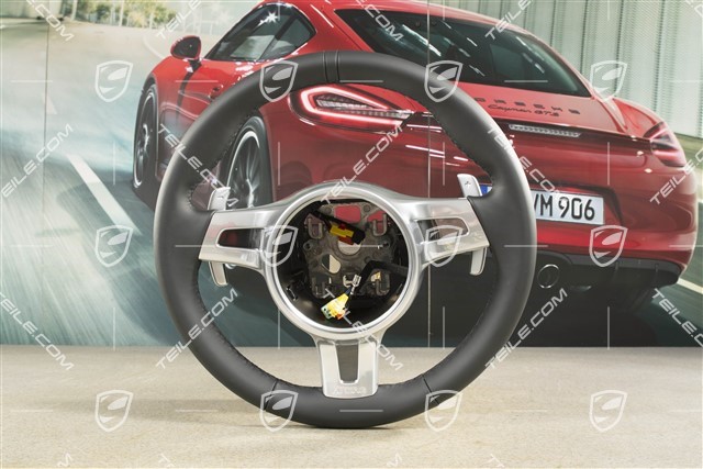 Steering wheel with shifting paddles (PDK) without display, Black