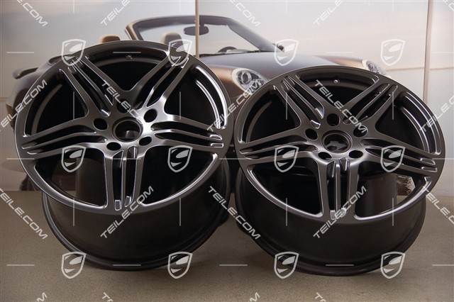19-inch Turbo wheel set, 11J x 19 ET51 + 8J x 19 ET57, black satin matt