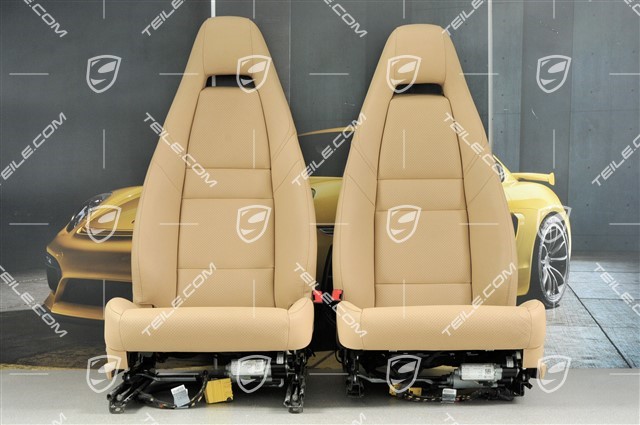 Seats, el. adjustment, leatherette, Luxor Beige, set (L+R)