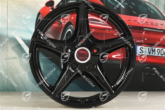 18-inch Carrera III wheel, 10J x 18 ET58, Lemmerz, black high gloss