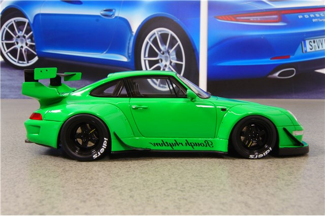 rwb。 GT Porsche 911 997 RWB Syunkashuto Zielony GT Spirit 1/18