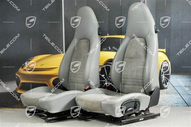 Seats, manual adjustable, Leatherette/Alcantara, Graphite grey, set (L+R)