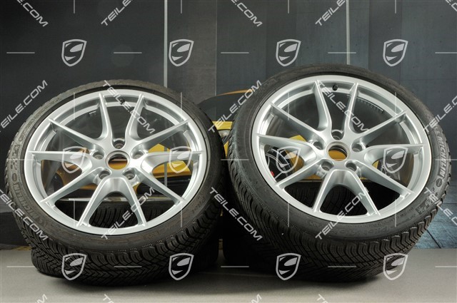 20" Carrera S (III) winter wheel set, wheels 8,5J x 20 ET51 + 11J x 20 ET52 + Michelin winter tyres 245/35 ZR20 + 295/30 ZR20, without TPMS.
