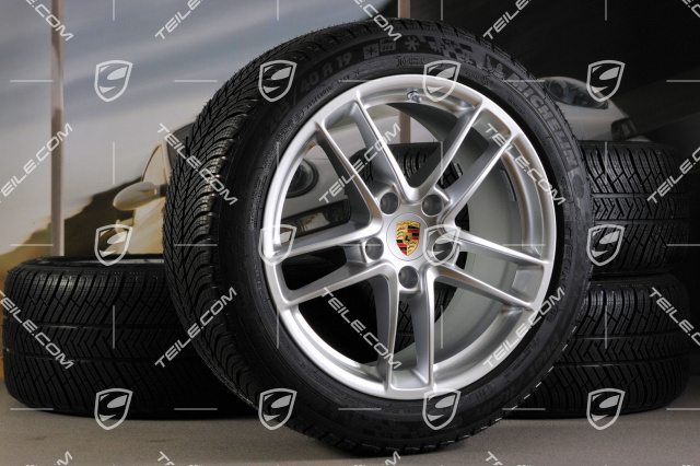 19-inch TURBO II winter wheel set, wheels 9J x 19 ET 60 + 10J x 19 ET61 + NEW tyres Michelin Pilot Alpine 3, 255/45 R19+285/40 R19, without TPM