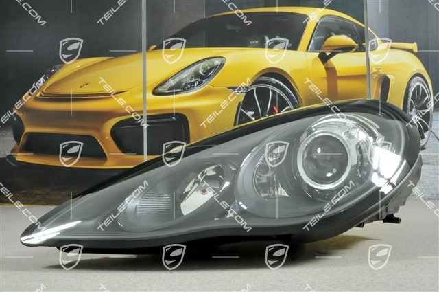 Xenon headlight set, bi-xenon, Turbo, black, L+R