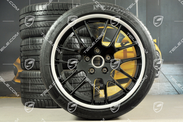 20-inch RS Spyder Design summer wheel set, wheels: 9,5J x 20 ET65 + 11J x 20 ET 68 + tyres: 255/40 ZR 20 + 295/35 ZR20, in black