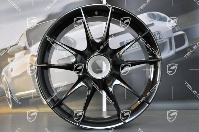 19" Komplet felg GT3 II RS 4.0 / GT2 RS, czarne, przód  9J x 19 ET47+ tył 12J x 19 ET48