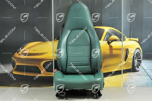 Seat, manual adjustable, leather, Nephrite green, damage, L
