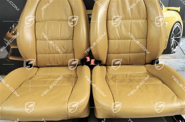 Seats, manual adjustable, leather, Savanna, Draped, set (L+R)