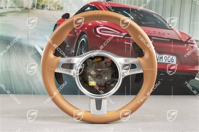 Sport steering wheel with Paddles PDK Sport Chrono, leather, Sand beige /  used / 911 997 / 403-05 Steering wheel / 997347803K7T24 
