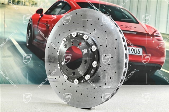 Turbo, PCCB, Ceramic brake disc, front axle,  for black / yellow brake caliper, R