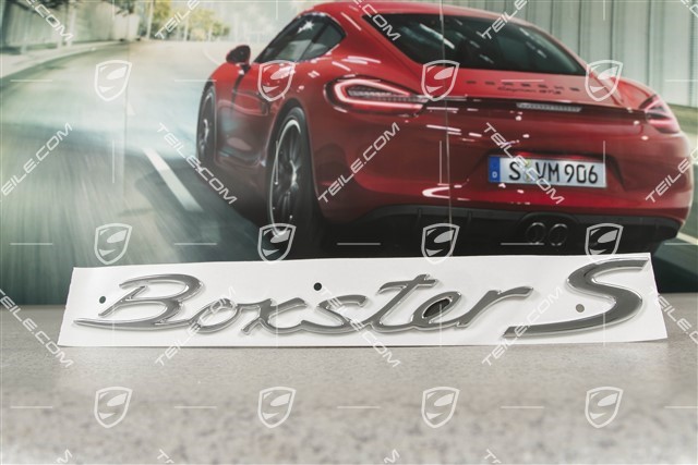 "Boxster" logo, Boxster S, chrome
