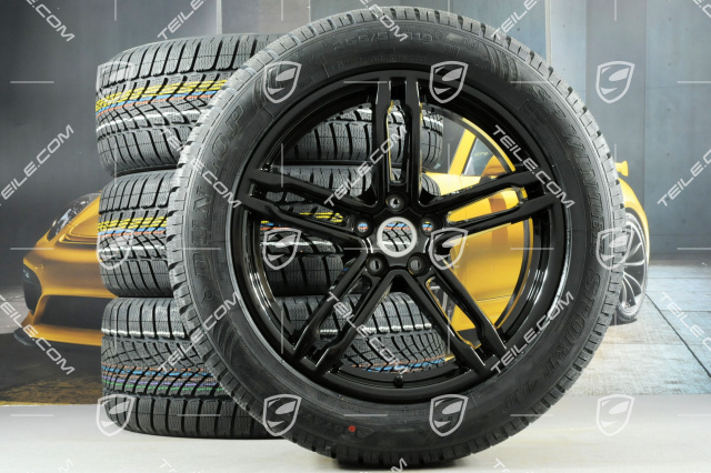 19" "Macan Sport" Winterräder Satz, Felgen 8,5J x 19 ET21 + 9J x 19 ET21 + NEUE Dunlop Winterreifen 235/55 R19 + 255/50 R19, mit RDK-Sensoren