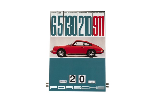 Kalendarz emaliowany Porsche 911