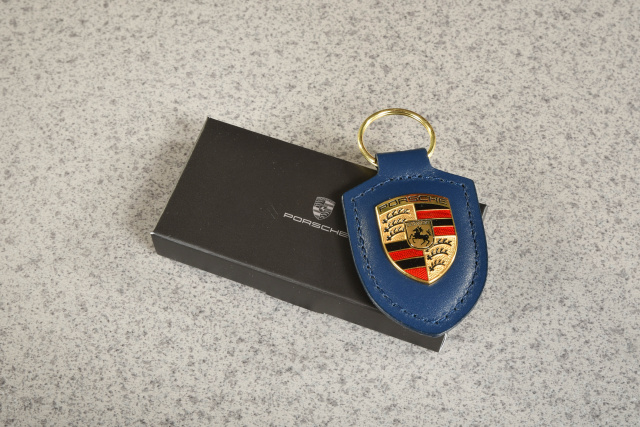 Porsche crest keyring, blue