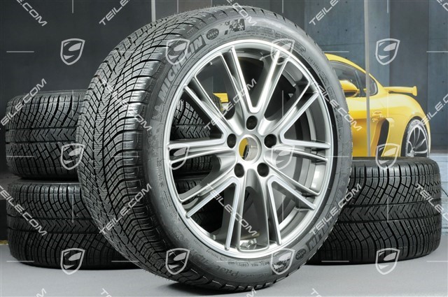 20-inch winter wheels set "Exclusive Design", rims 9,5 J x 20 ET71 + 10,5 J x 20 ET71 + Michelin Pilot Alpin 4 winter tires 275/40 R20 + 315/35 R20, platinum silver