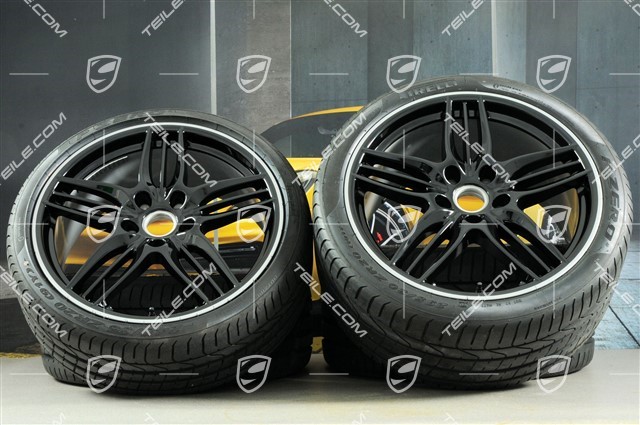 20" summer wheel set SportDesign Black Exclusive, wheel 8,5J x 20 ET51 + 11J x 20 ET52 + Tyres 245/35 ZR20 + 305/30 ZR20, without TPMS