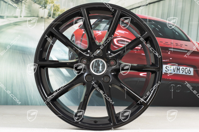 20-inch Cayenne Design wheel rim set, 10,5J x 20 ET64 + 9J x 20 ET50, black high gloss