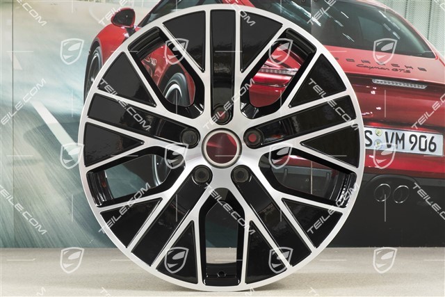 20-inch wheel rim Taycan Turbo Aero, 9J x 20 ET54, black high gloss + glossy Surface
