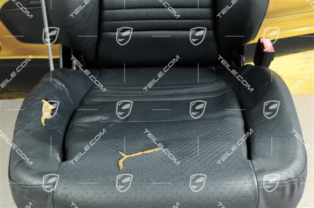 Seat, manual adjustable, leather/leatherette, Metropole blue, damage, R