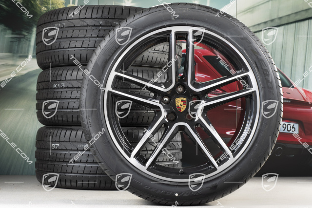 20-inch Turbo summer wheels set, rims 9J x 20 ET26 + 10J x 20 ET19 + NEW Pirelli summer tyres 265/45 R20 + 295/40 R20, with TPMS