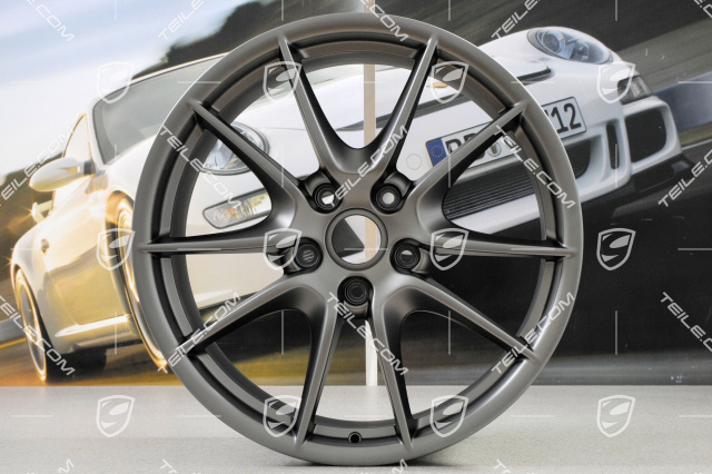 20" Komplet felg Carrera S III, 8,5J x 20 ET51 + 11J x 20 ET52, platynowy półmat satyna