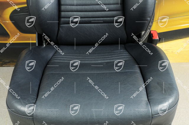 Seat, manual adjustable, heating, leather, Metropole blue, damage, R