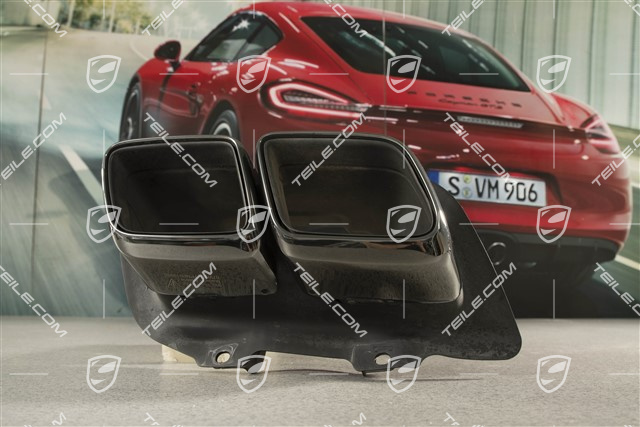 Turbo S, Exhaust system tail pipe, 4-pipe look, Black chrome, R