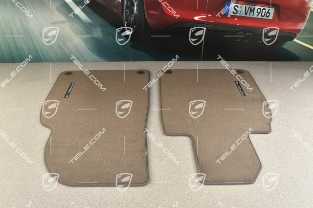 Floor mat set, front (L+R), Agate Grey