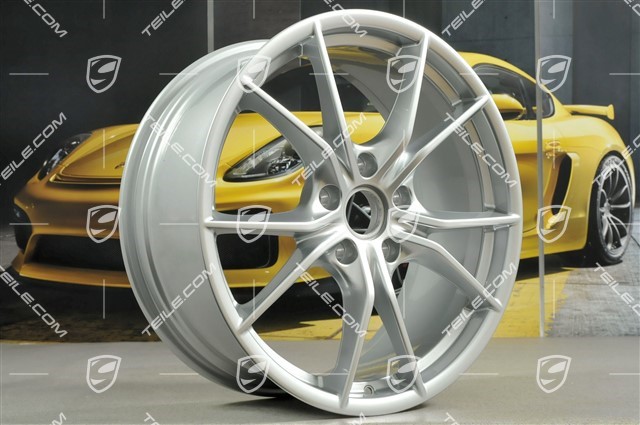 20-inch wheel rim set Carrera S IV, 8,5J x 20 ET49 + 11J x 20 ET56, for winter wheels, C4/C4S/GTS, Brilliant chrome finish